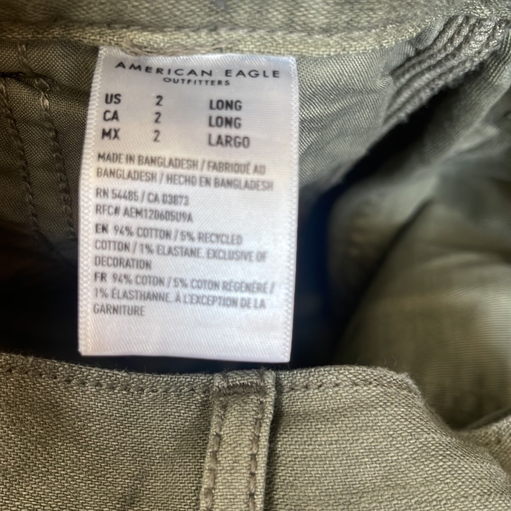 American Eagle Patchwork Green 90s Straight Leg P… - image 8